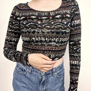 Beautiful long sleeve crop top